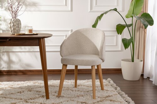 Set de scaune de sufragerie Bentley White andLight Oak, 2 buc.