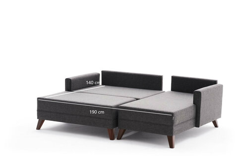 Eckklappsofa Bella Mini Right Anthracite