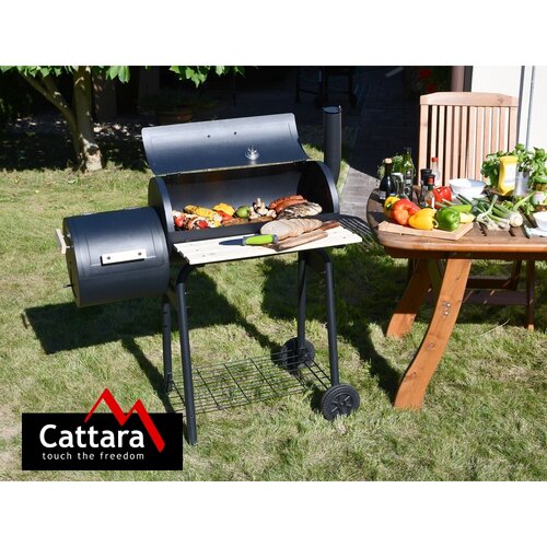 Cattara Holzkohlegrill mit Räucherkammer Smokie, 100 x 55 x 113 cm