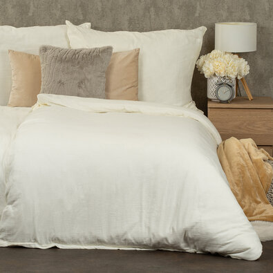 4Home Musselin-Bettwäsche Beige, 140 x 200 cm, 70 x 90 cm