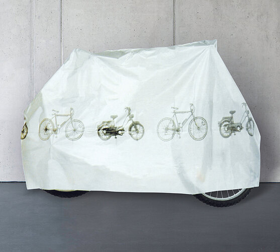 Ochranná plachta na bicykel, biela,
