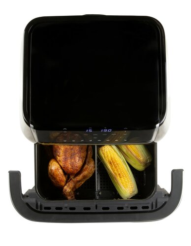 DOMO DO544FR horkovzdušná rodinná fritéza s průzorem, 10 l