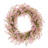 Kranz aus kleinen Kunstblumen, Durchmesser 50 cm, rosa, 50 x 50 x 10 cm