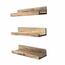Polica Apol Walnut, 3 kos