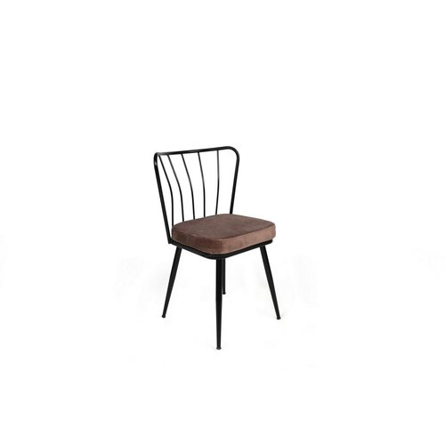 Set de scaune de sufragerie Yildiz Light Brown andBlack, 4 buc.