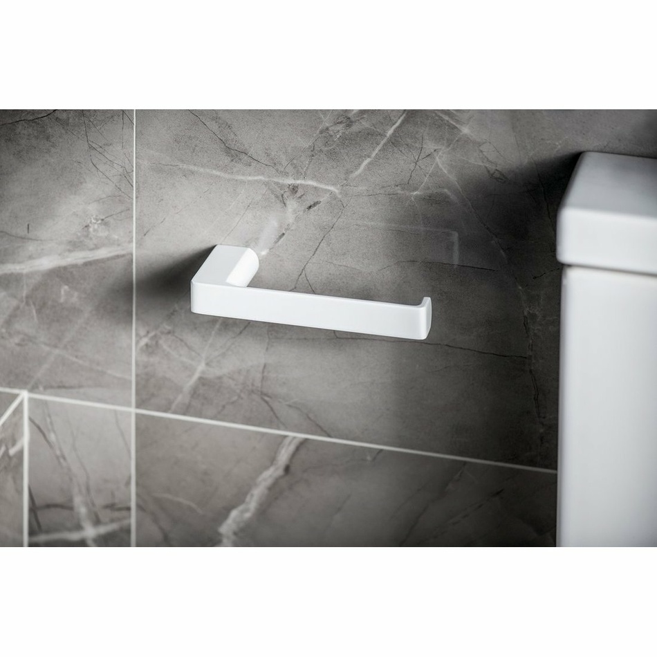 GEDY PI2402 Pirenei WC-papír tartó fedél nélkül,fehér matt termék 2. képe