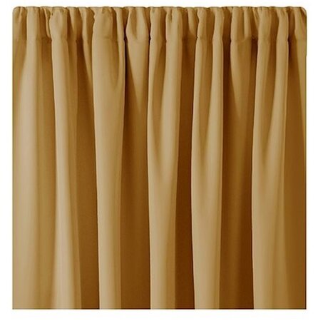Restilo Draperie Blackout Oxford Pleat muștar, 140 x 245 cm