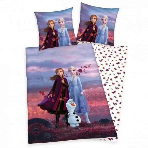 Poza Lenjerie de pat din bumbac pentru copii Herding Frozen, 140 x 200 cm, 70 x 90 cm