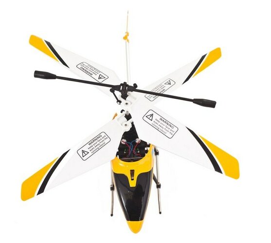 Vnitřní čtyřkanálový 19 cm vrtulník Sparrow, Buddy, bílá + žlutá