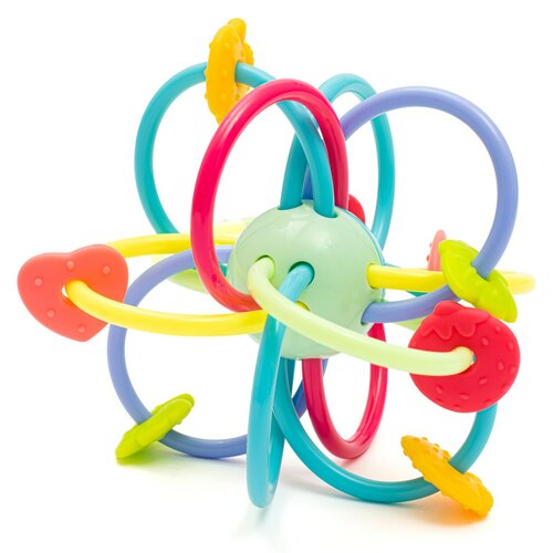 Baby Mix Silikonsko-plastični grižek sropotuljico, 12 cm