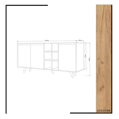 Schrank Prava Oak and White