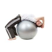 Gymnastic ball 65 cm with pump, red