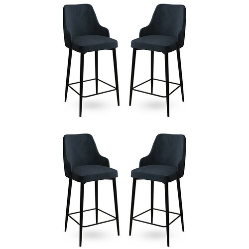 Sada barových židlí Enox Anthracite and Black, 4 ks