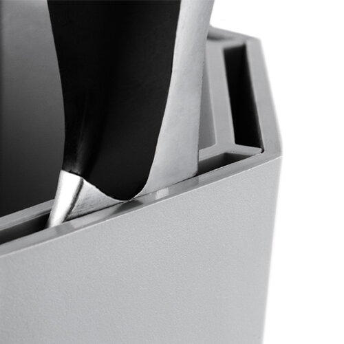 Stojak na noże i przybory kuchenne, beżowy