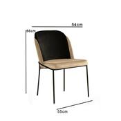 Set de scaune de sufragerie Dore Beige and Black,2 buc.