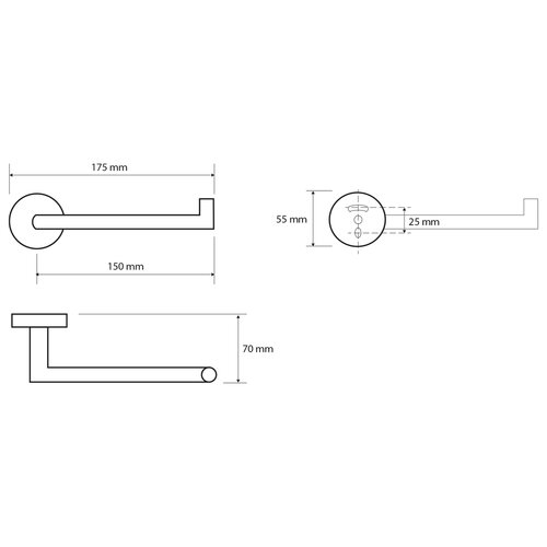 Suport de hârtie igienică Sapho XR703W X-RoundWhite, alb