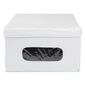 Compactor Skladacia úložná krabica s vekom SMART, 50 x 40 x 25 cm, biela
