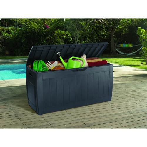 Keter Garten-Aufbewahrungsbox Hollywood  Grau, 270 L, 117 x 57 x 45 cm