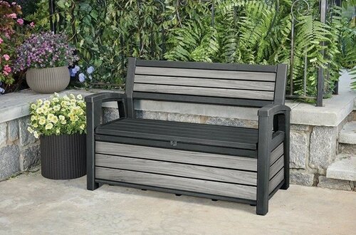 Keter Gartenbank Deco 227 l, grau