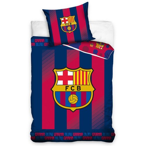 Pościel bawełniana FC Barcelona Blaugrana, 140 x 200 cm, 70 x 80 cm