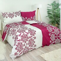 Lenjerie de pat din satin Stanex Venzel burgundy, 140 x 200 cm, 70 x 90 cm