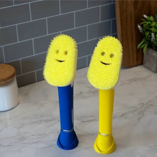 Burete de spălat vase Scrub Daddy Dish Daddy, cumâner și dozator de detergent