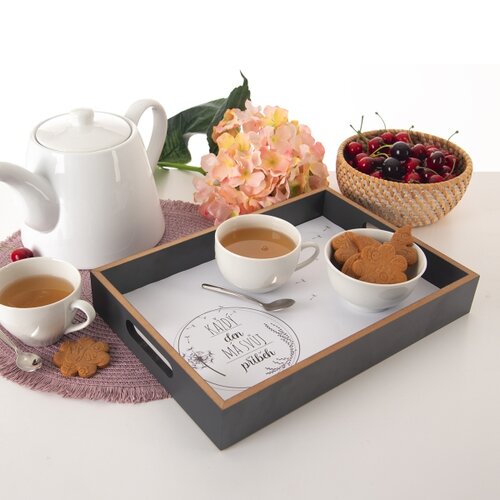 Orion Serviertablett Pressholz JEDER TAG, 34 x 24 cm