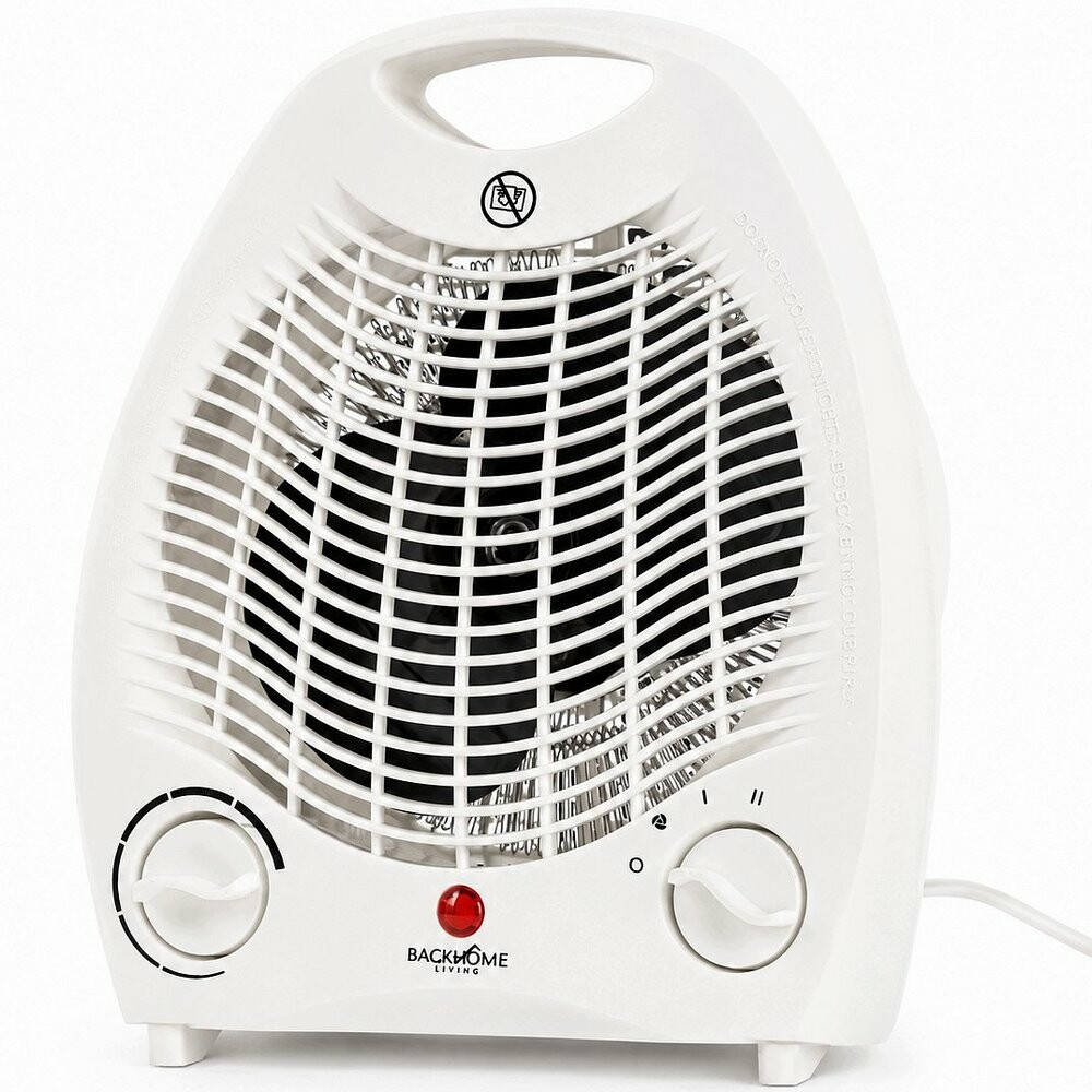 Elektrické kúrenie s ventilátorom a bezpečnostným spínačom, biela