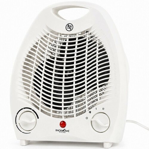 Încălzitor electric cu ventilator și întrerupător de siguranță, alb