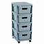 Curver Regal mit Schubladen INFINITY 4 x 11 l, Grau