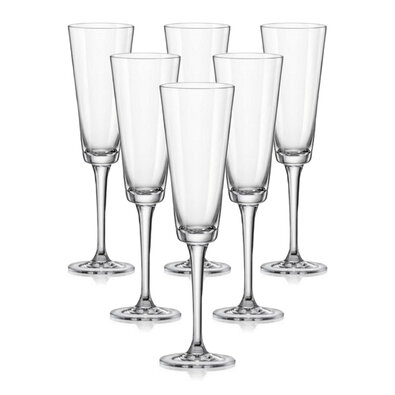 Crystalex Набір келихів для ігристого вина з 6 предметів JIVE, 180 мл