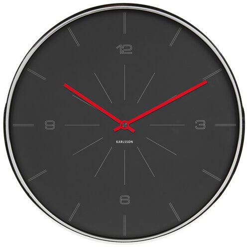 Karlsson 5644GY Designové nástenné hodiny, 40 cm