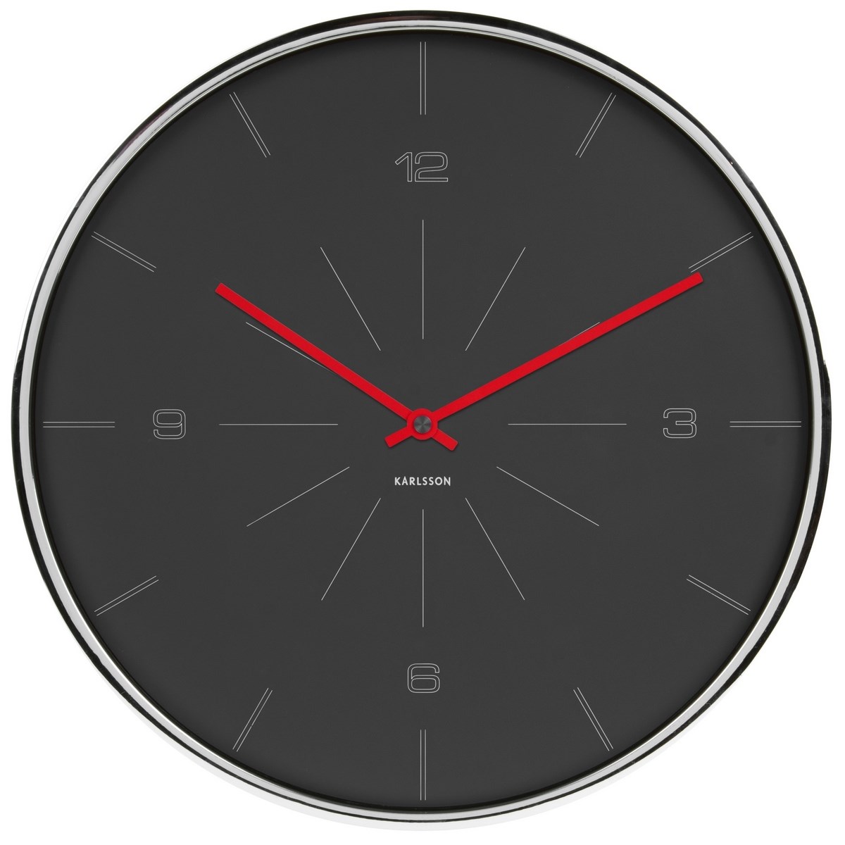 Karlsson 5644GY Designové nástenné hodiny, 40 cm