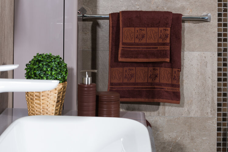 4Home Ręcznik Bamboo Premium brązowy, 50 x 100 cm