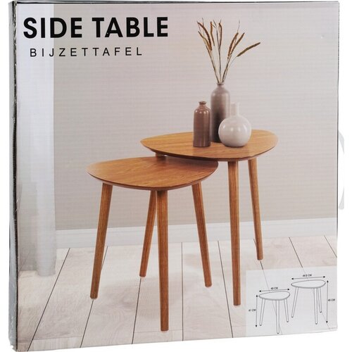 Komplet lesenih stranskih mizic Noel, 2 kos