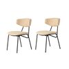 Set de scaune de sufragerie Nancy Beige and Black,