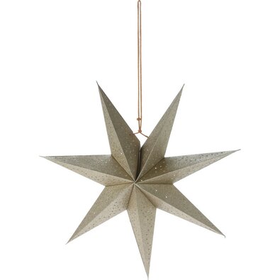 Stepped Christmas star, 45 cm, champagne