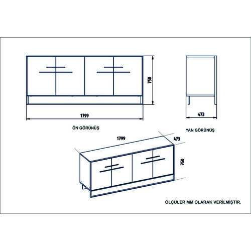 Schrank Polka Gold and White