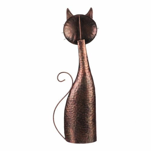 Fém kerti dekoráció Macska réz , 22 x 61 x 11 cm