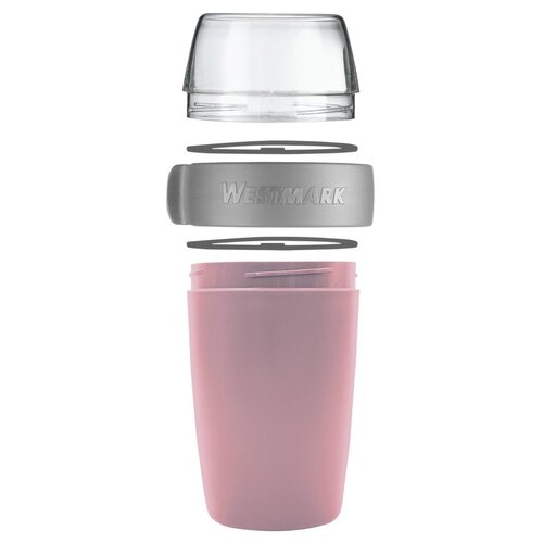 Westmark Dvodelna posoda za malico, 700 ml, roza