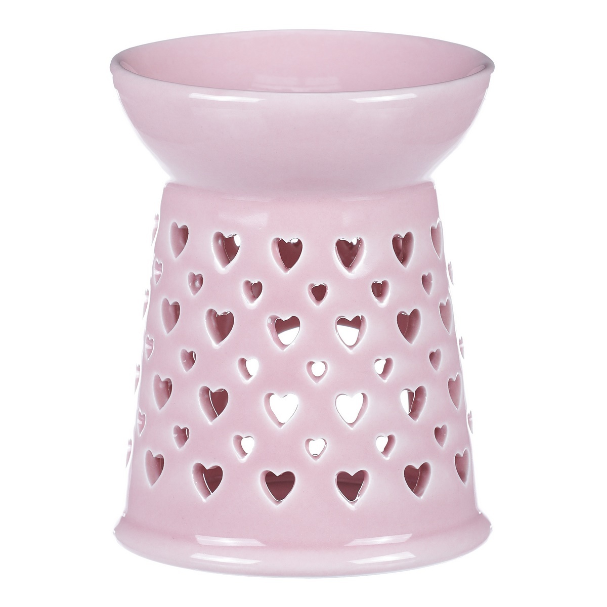 Porcelanowa lampa zapachowa Pink, 11 x 11 x 14 cm