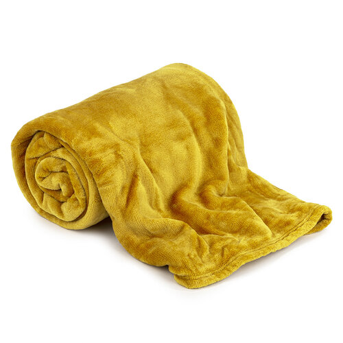 Odeja Aneta temno rumena (gorčična), 150 x 200 cm