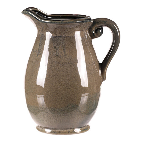 Dzban ceramiczny szary, 18 x 20 x 28 cm, duży