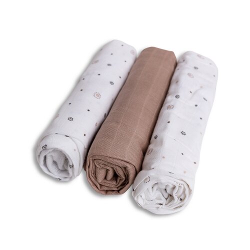 Babymatex Бамбукові пелюшки Зірочки, 70 x 70 см, набір 3 шт.