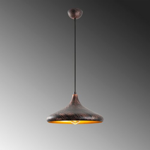 Lampa wisząca Barek - 11546, czarna/miedziana