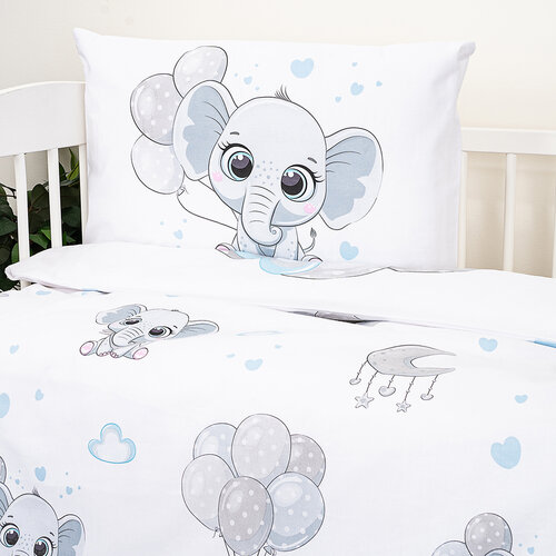 4Home Baumwollbettwäsche für Kinder Elephant, 100 x 135 cm, 40 x 60 cm