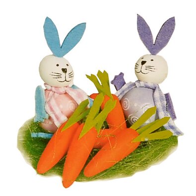 Set creativ pentru realizarea decorațiunilorIepurași, înălțime 11 cm