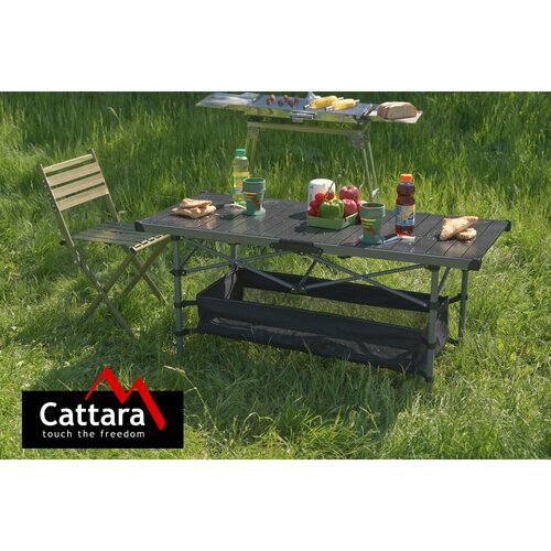 Cattara 13492 Kempingový skladací stôl Roll, 123 x 55 cm