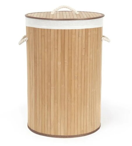 Compactor Coș pentru rufe murdare Bamboo rotund, natural