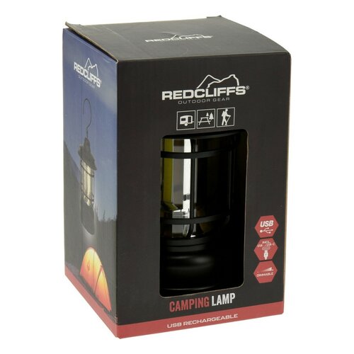 Redcliffs Závesné kempingové svietidlo, USB, 11,5 x 18 cm, stmievateľné